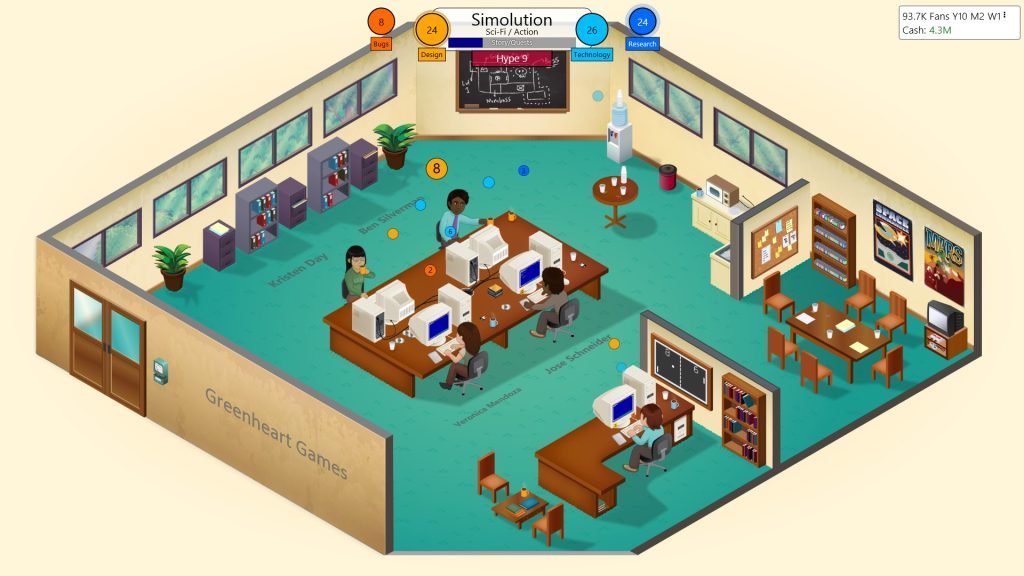 Torne-se um gerente de empresa de tecnologia em Game Dev Tycoon. Foto: Reprodução/Greenheart Games